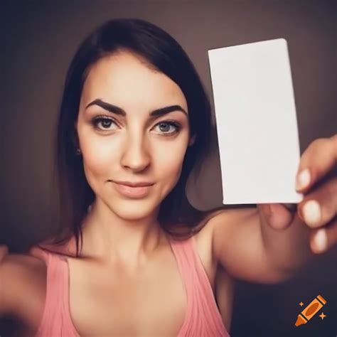 selfie woman holding paper|girl holding paper.